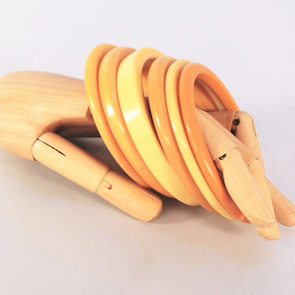 Vintage Bakelite Bangle Bracelet Set #1